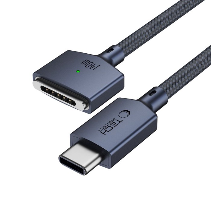 Tech-Protect MMC01 Ultraboost USB-C / MagSafe 3 140W 300cm Cable for MacBook - Navy Blue