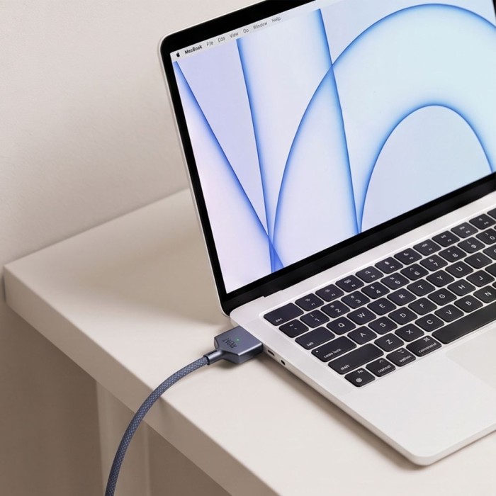 Tech-Protect MMC01 Ultraboost USB-C / MagSafe 3 140W 300cm Cable for MacBook - Navy Blue