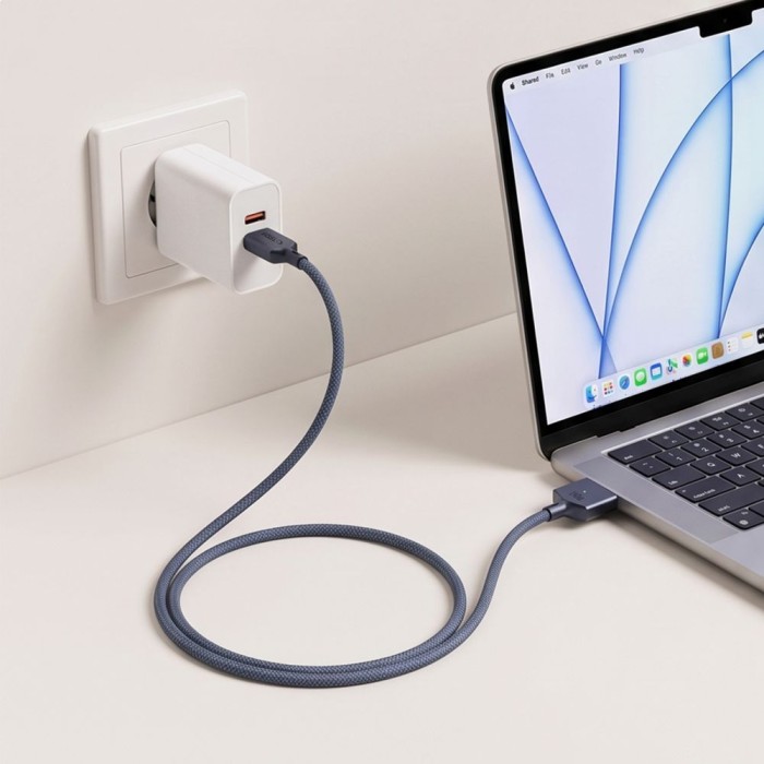 Tech-Protect MMC01 Ultraboost USB-C / MagSafe 3 140W 300cm Cable for MacBook - Navy Blue