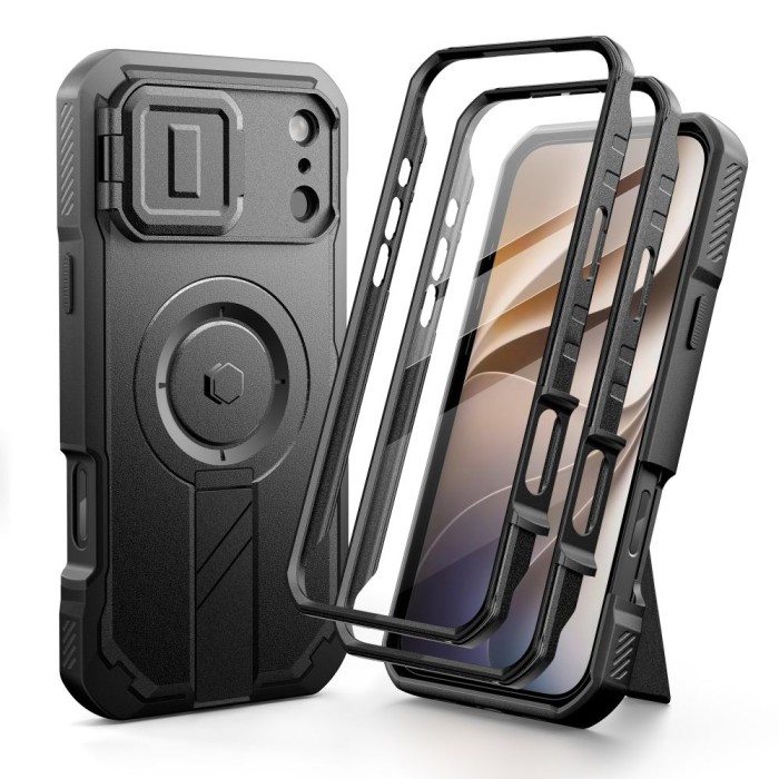 Tech-Protect Kevlar MagSafe 2-Set Case for iPhone 18 Pro / 17 Pro - Black