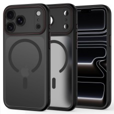 Tech-Protect MagCam MagSafe Case for iPhone 18 Pro / 17 Pro - Matte Black and Red
