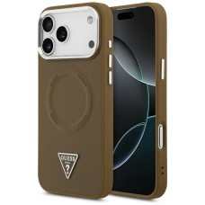 Guess Triangle Logo MagSafe case for iPhone 17 Pro - brown