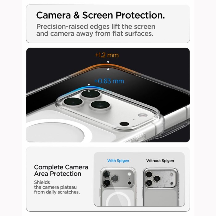 Spigen Liquid Crystal MagSafe Case for iPhone 18 Pro / 17 Pro - Clear and White