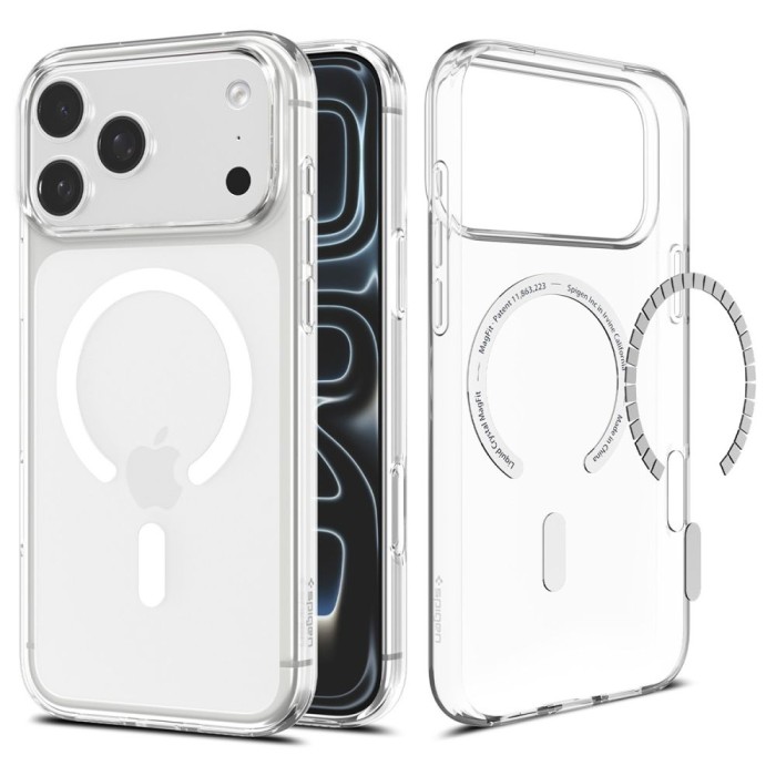 Spigen Liquid Crystal MagSafe Case for iPhone 18 Pro / 17 Pro - Clear and White