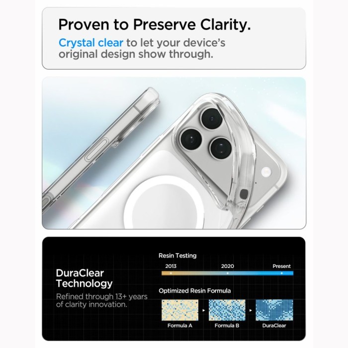 Spigen Liquid Crystal MagSafe Case for iPhone 18 Pro / 17 Pro - Clear and White