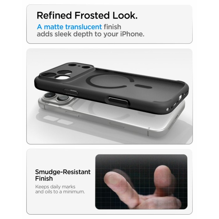 Spigen Ultra Hybrid MagSafe case for iPhone 18 Pro Max / 17 Pro Max - frost black