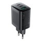 Acefast A108 GaN PD 67W 2xUSB-C 1xUSB-A Wall Charger - Black