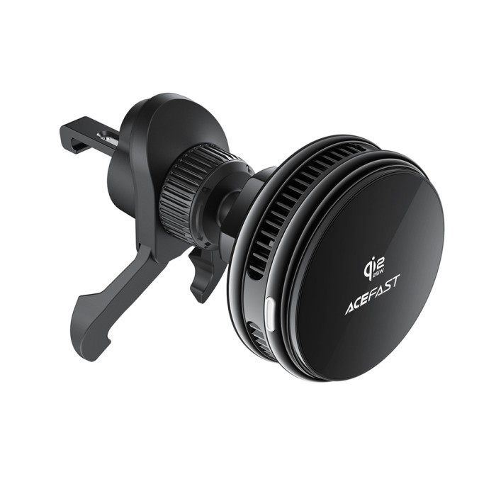 Acefast D66 Magnetic Car Air Vent Mount with Qi2 25W Wireless Charging and Cooling - Black