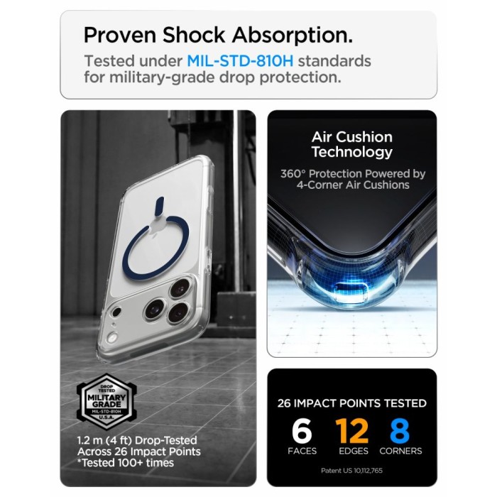 Spigen Ultra Hybrid MagSafe Case for iPhone 18 Pro Max / 17 Pro Max - Clear Navy Blue