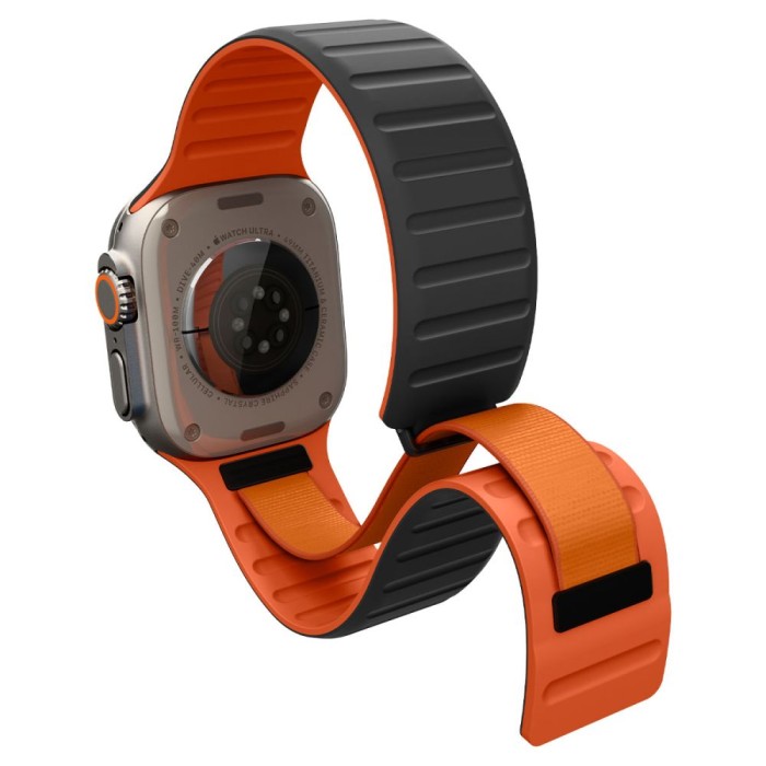 Spigen Athlex Air M Strap for Apple Watch 44/45/46/49 mm - Black and Orange