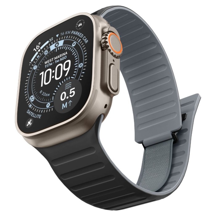 Spigen Athlex Air M Strap for Apple Watch 44 / 45 / 46 / 49 mm - Black and Gray