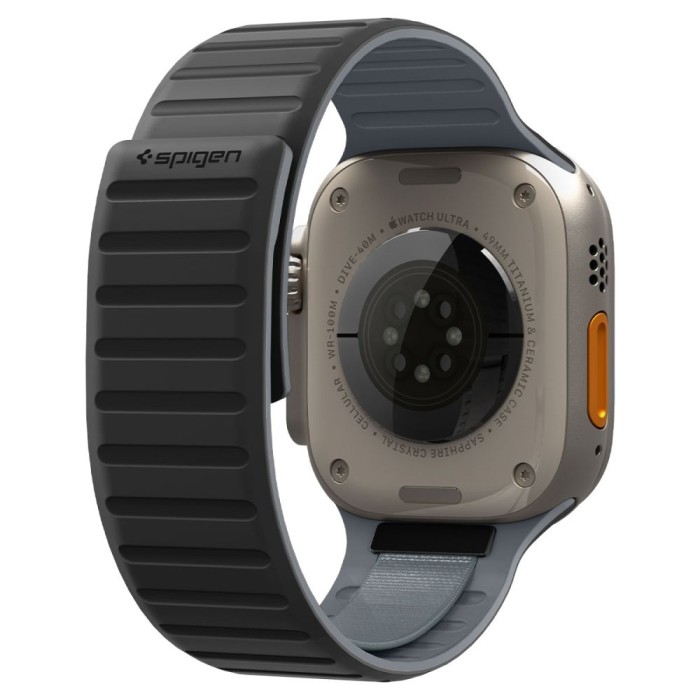 Spigen Athlex Air M Strap for Apple Watch 44 / 45 / 46 / 49 mm - Black and Gray