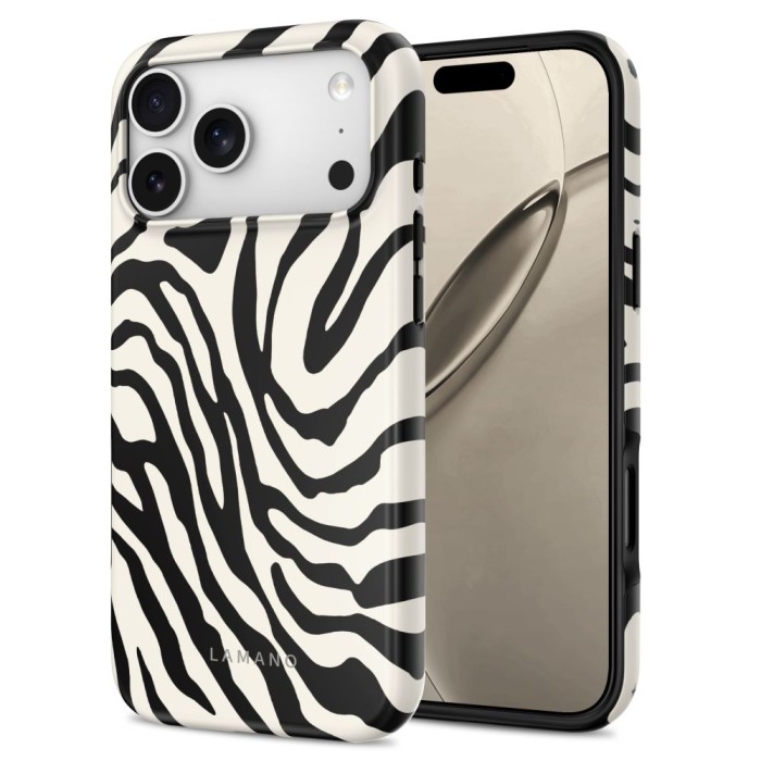 Tech-Protect Lamano MagSafe case for iPhone 18 Pro / 17 Pro - white and black