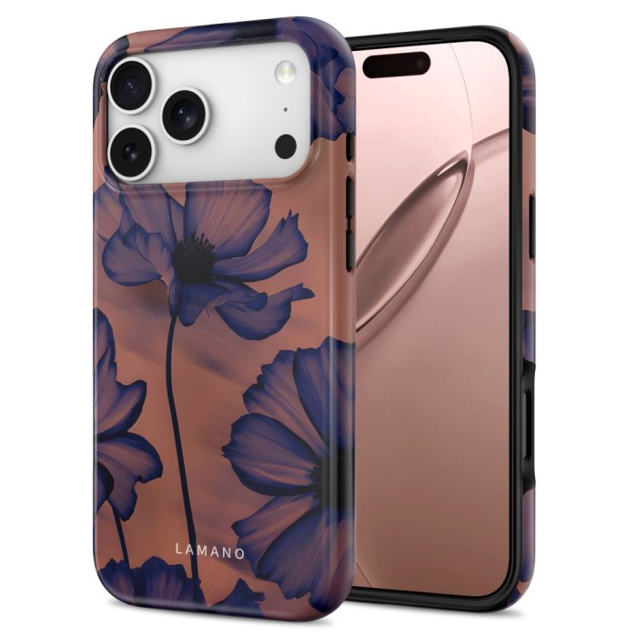 Tech-Protect Lamano MagSafe Case for iPhone 18 Pro Max / 17 Pro Max - Navy Blue/Brown