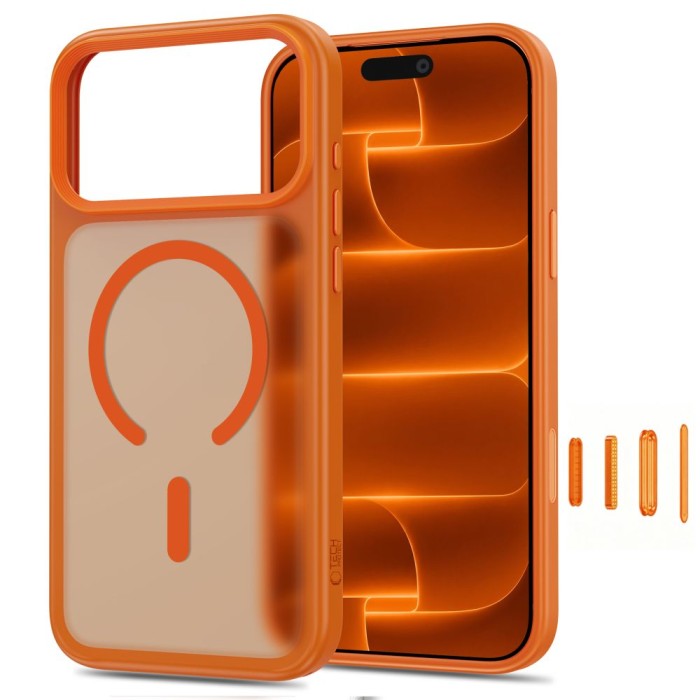 Tech-Protect Magmat Magsafe CC Case for iPhone 18 Pro Max / 17 Pro Max - Matte Orange