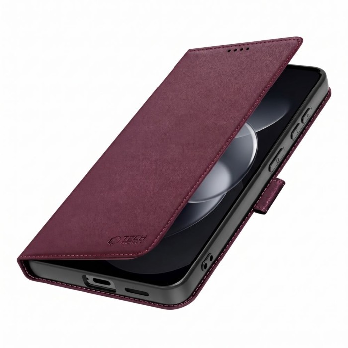 Tech-Protect Wallet case for Xiaomi Redmi Note 17 Pro Max 5G - burgundy