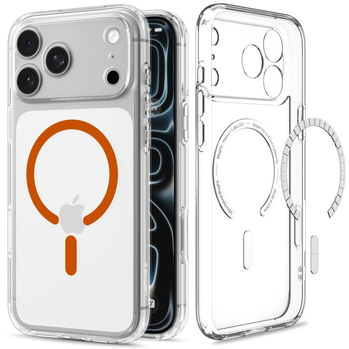Spigen Ultra Hybrid MagSafe Case for iPhone 18 Pro / 17 Pro - Transparent Orange