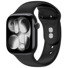 Tech-Protect Silicone Strap for Apple Watch 44 / 45 / 46 / 49 mm - Black