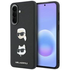 Karl Lagerfeld Case with Karl&amp;amp;Choupette Heads Pins&amp;amp;Logo for Samsung Galaxy A57 5G - Black