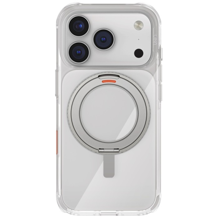 Uniq Swivix 360 Rotating Kickstand Case for iPhone 17 Pro - Transparent