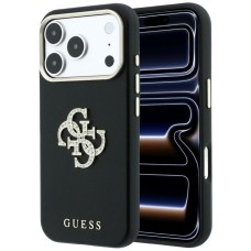 Guess Smooth &amp;amp; Big Strass Logo Case for iPhone 18 Pro / 17 Pro - Black