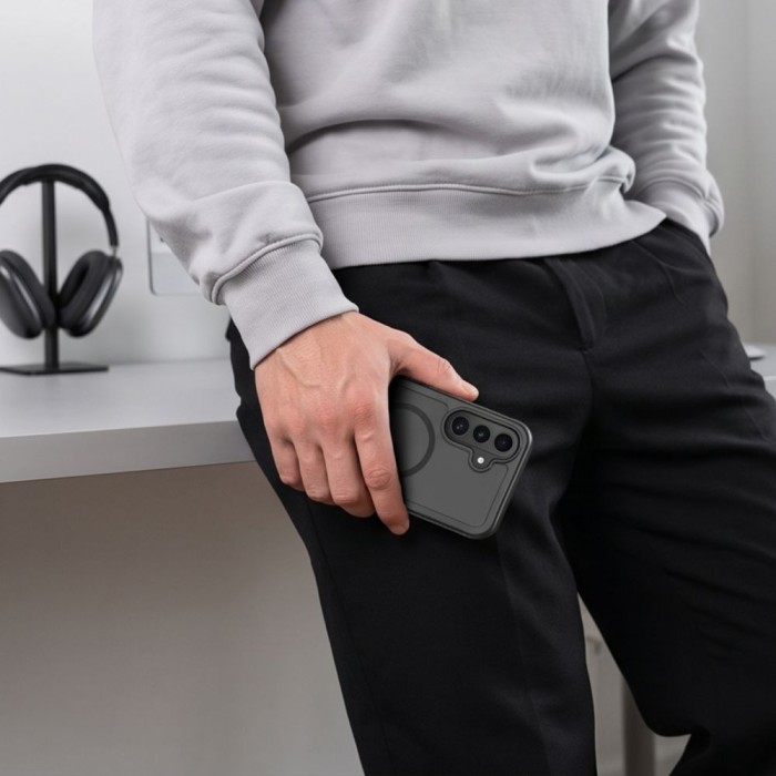 Tech-Protect Defense MagSafe Case for Samsung Galaxy S26 FE - Matte Black