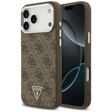 Guess 4G Triangle Logo MagSafe Case for iPhone 18 Pro Max / 17 Pro Max - Brown &amp;amp; Silver