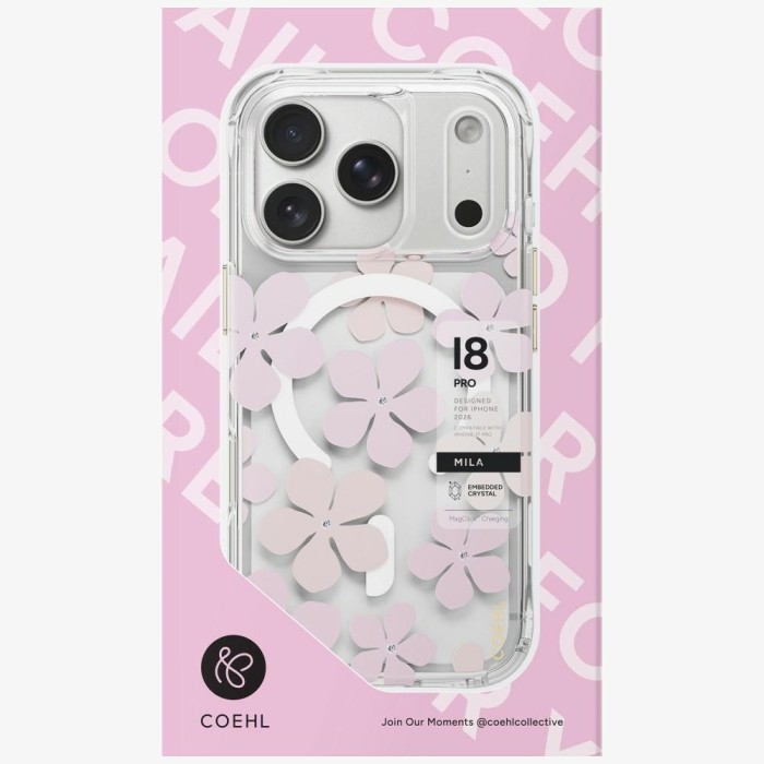Uniq Coehl Mila Magnetic Charging Case for iPhone 18 Pro / 17 Pro - Pink