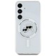 Karl Lagerfeld Button Case Karl &amp;amp; Choupette Heads Printed Logo MagSafe Samsung Galaxy S25 White