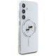 Karl Lagerfeld Button Case Karl &amp;amp; Choupette Heads Printed Logo MagSafe Samsung Galaxy S25 White