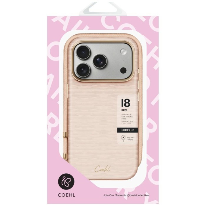Uniq Coehl Mirelle Magnetic Charging Case for iPhone 18 Pro / 17 Pro - Pink