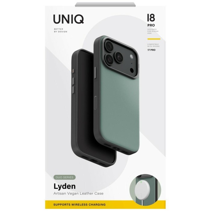 Uniq Lyden DS Magclick Charging Case for iPhone 18 Pro / 17 Pro - Green