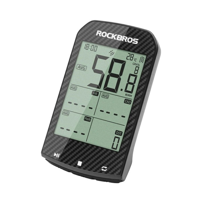 Rockbros M1Pro Bluetooth GPS Bike Computer IPX6 - Black