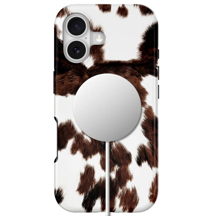 Tech-Protect Lamano MagSafe case for iPhone 17 - brown and white