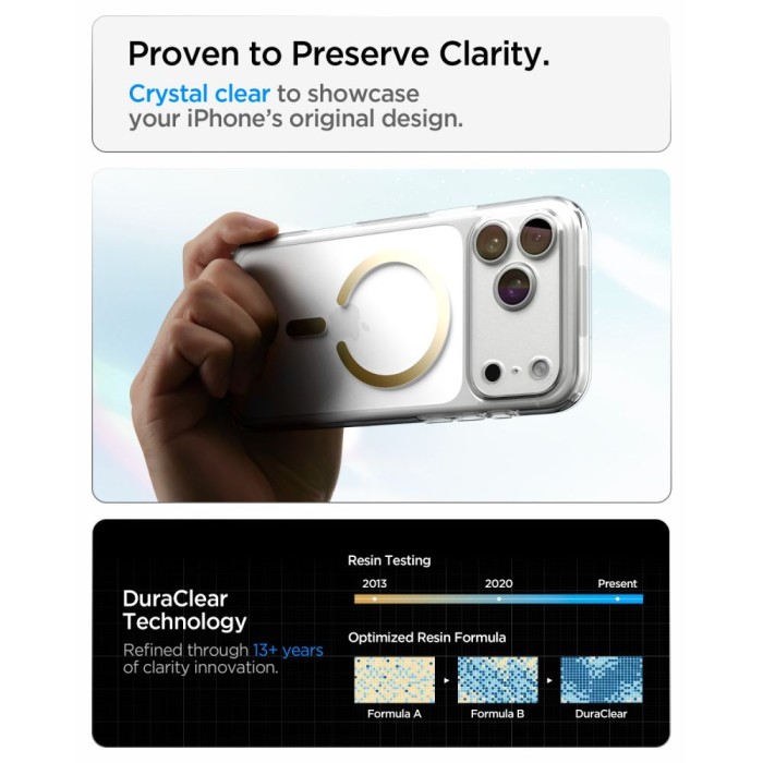 Spigen Ultra Hybrid Mag MagSafe Case for iPhone 18 Pro / 17 Pro - Transparent Gold