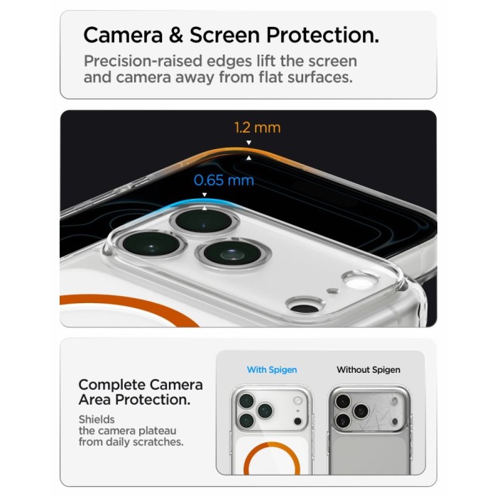 Spigen Ultra Hybrid Mag MagSafe Case for iPhone 18 Pro Max / 17 Pro Max - Transparent Orange
