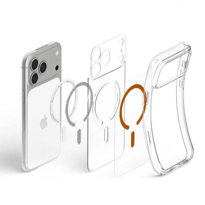 Spigen Ultra Hybrid Mag MagSafe Case for iPhone 18 Pro Max / 17 Pro Max - Transparent Orange