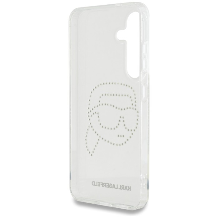 Case Karl Lagerfeld Rhinestones Karl Head Logo Samsung Galaxy S25 transparent