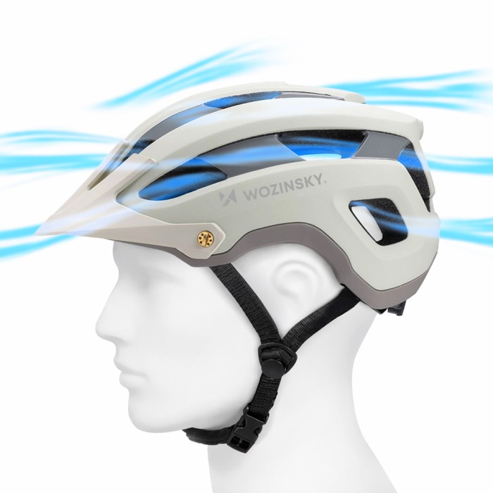 Wozinsky MTB bicycle helmet with a removable visor, lightweight, L - pastel green - OUTLET