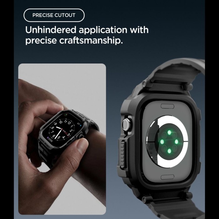 Spigen Rugged Armor Pro Apple Watch 42mm Strap - Matte Black