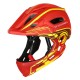 Wozinsky Kids' Full Face Bike Helmet with USB Rear Light S - Red and Yellow - OUTLET