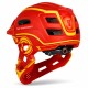 Wozinsky Kids' Full Face Bike Helmet with USB Rear Light S - Red and Yellow - OUTLET