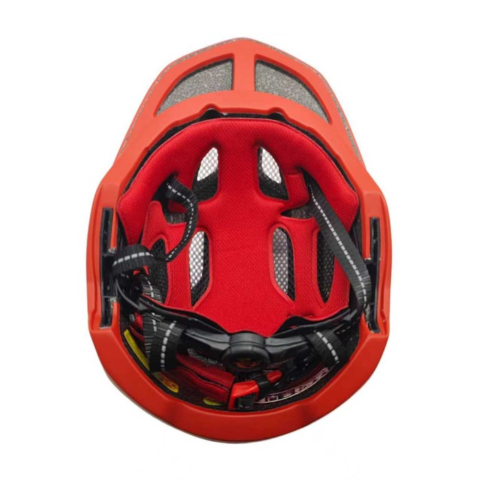 Wozinsky Kids' Full Face Bike Helmet with USB Rear Light S - Red and Yellow - OUTLET