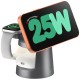 SODI 3-in-1 Wireless Charger with Night Light 25W W108A - Gray