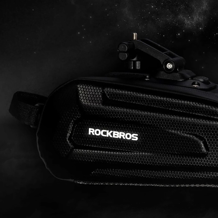 Rockbros B69 bicycle saddle bag 1.8l with easy release system - black - OUTLET