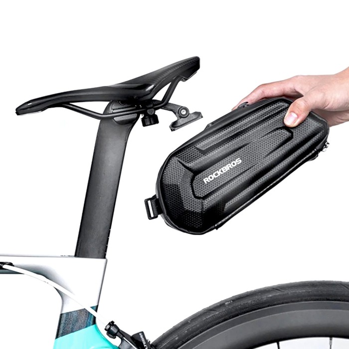 Rockbros B69 bicycle saddle bag 1.8l with easy release system - black - OUTLET