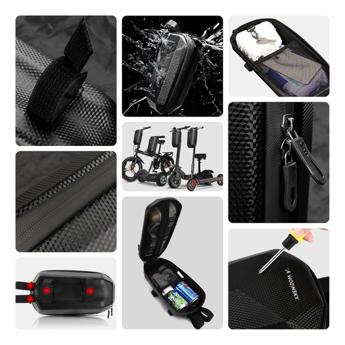 Wozinsky Waterproof Scooter Handlebar Bag 4L Black (WSB2BK) - OUTLET