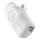 Wozinsky WF16-YLS 5000mAh 15W Lightning Mini Power Bank with Built-in USB-C Cable and Apple Watch Charger - White - OUTLET