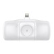 Wozinsky WF16-YLS 5000mAh 15W Lightning Mini Power Bank with Built-in USB-C Cable and Apple Watch Charger - White - OUTLET