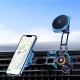 Wozinsky WCT5-6S2Y Car Holder with Qi/MagSafe 15W Wireless Charger and Air Vent Fan - Black - OUTLET